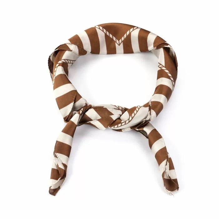 Zijde sjaaltje bruin tint