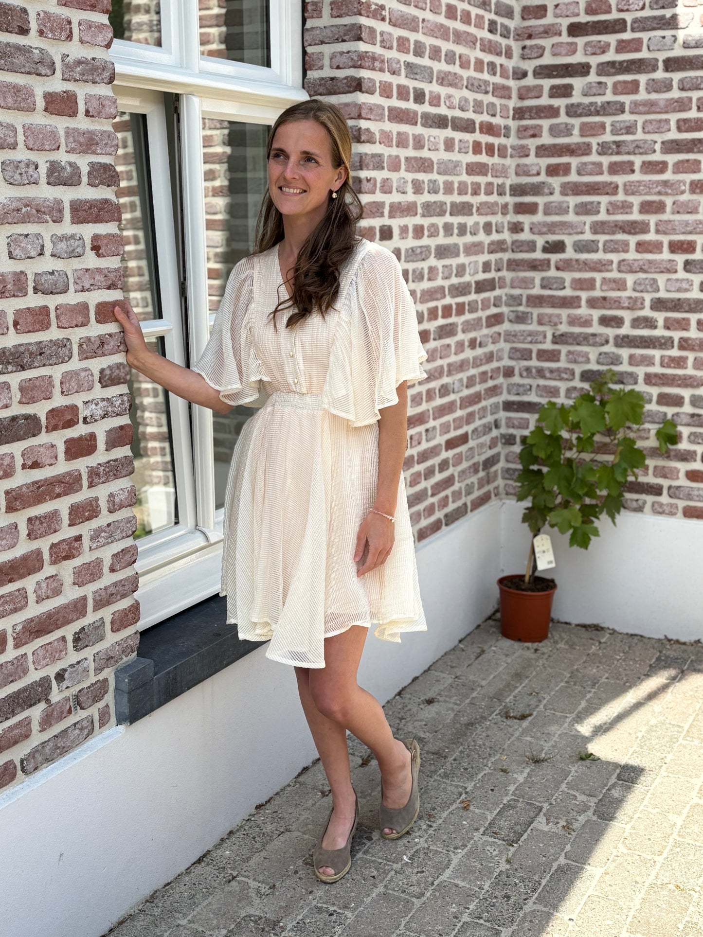 Rosalie jurk zacht roze SALE