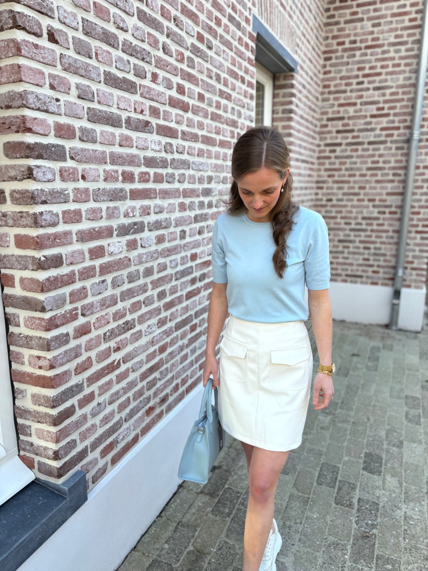 Lenn top licht blauw sale