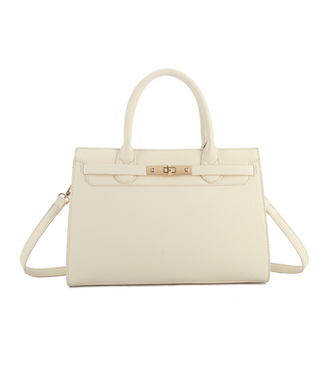 Handtas licht beige