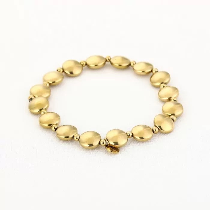 Stainless steel armband goud