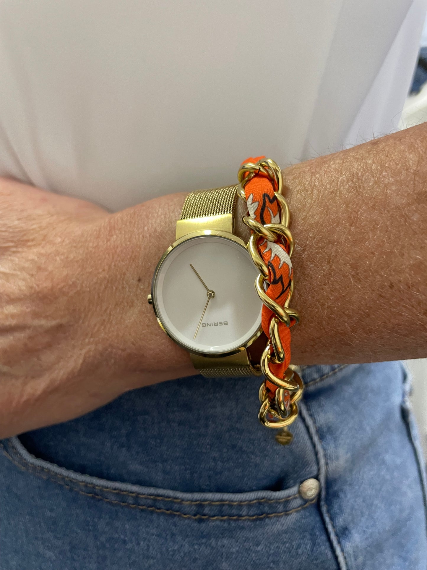 Schakel armband goud