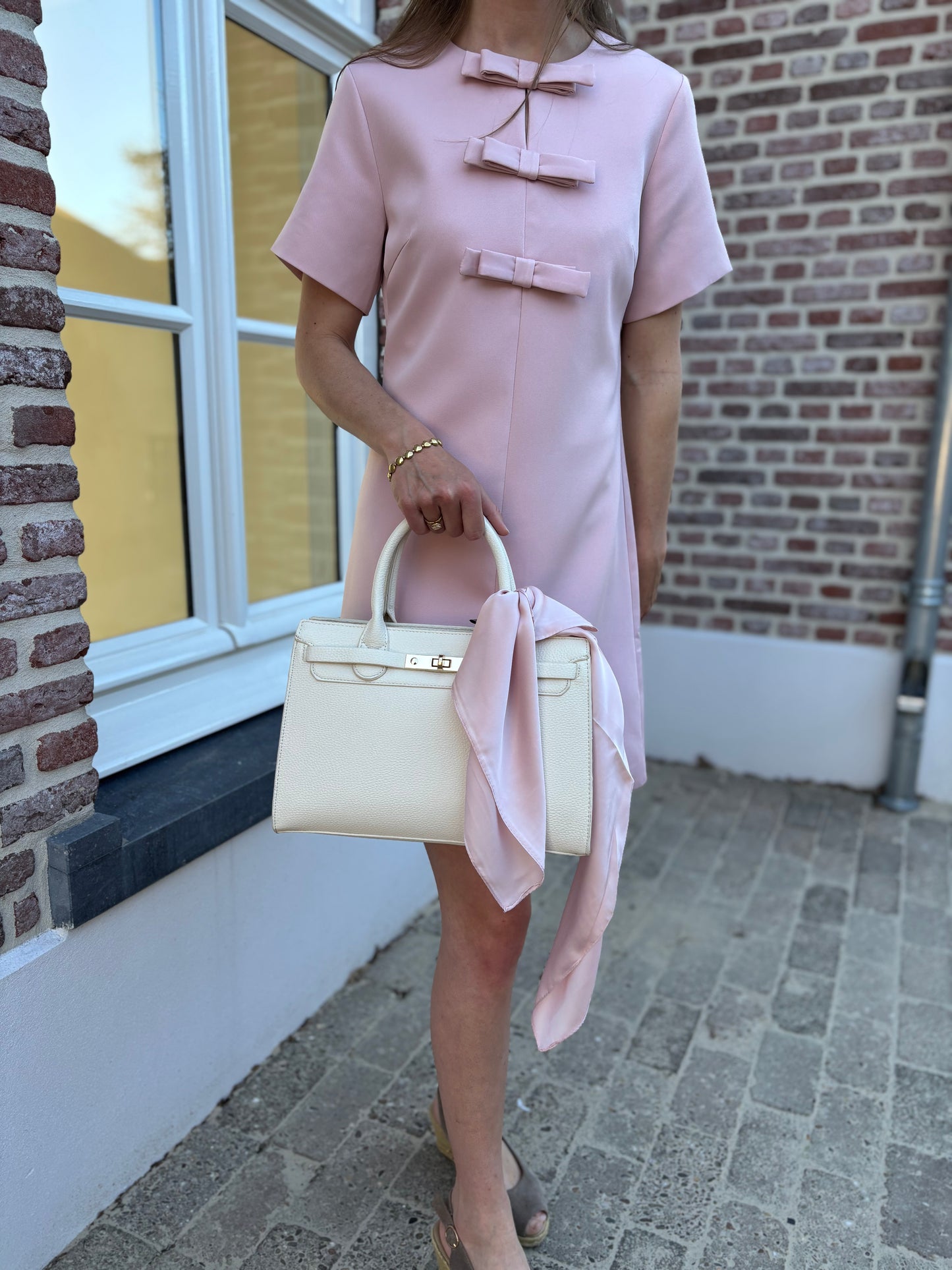 Zijden sjaaltje roze