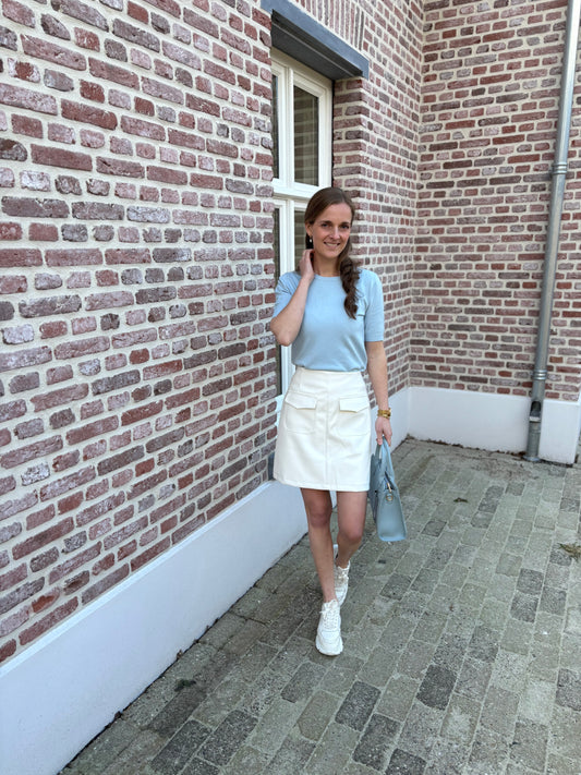 Lenn top licht blauw sale