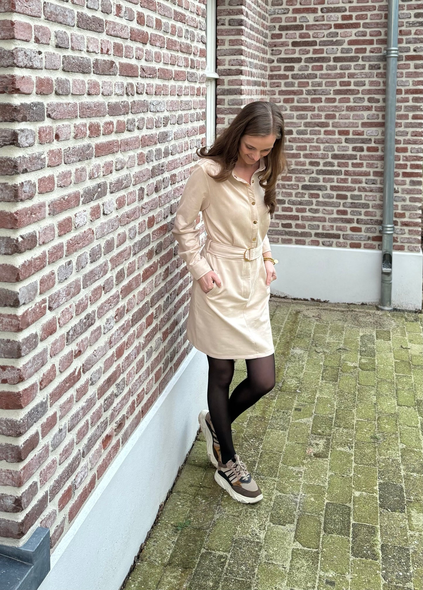 Claudia jurk beige SALE