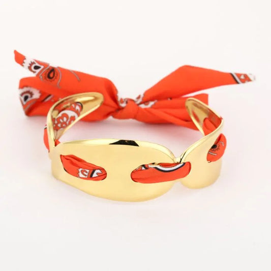 Armband goud met oranje