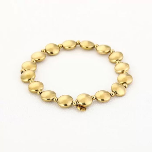 Stainless steel armband goud
