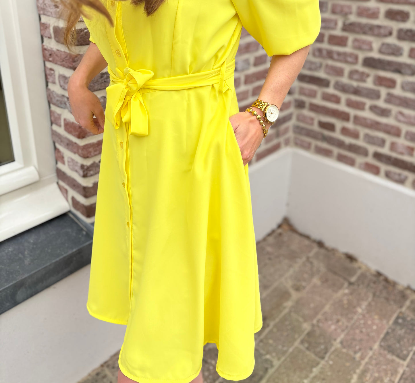 Amber jurk geel