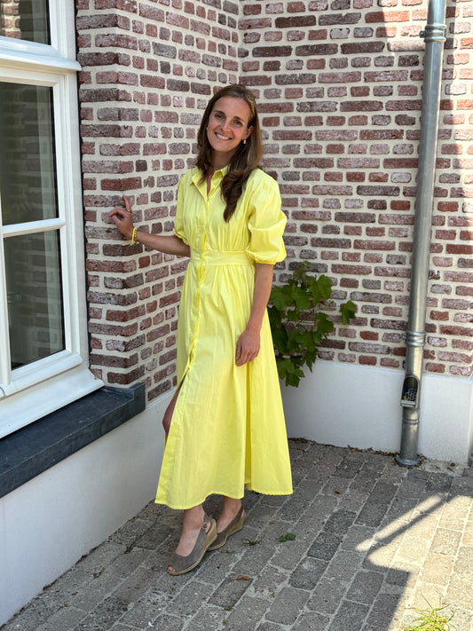 Michelle jurk geel